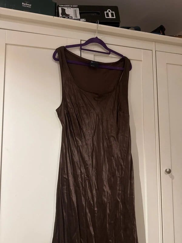 ASOS Brown Satin Maxi Dress