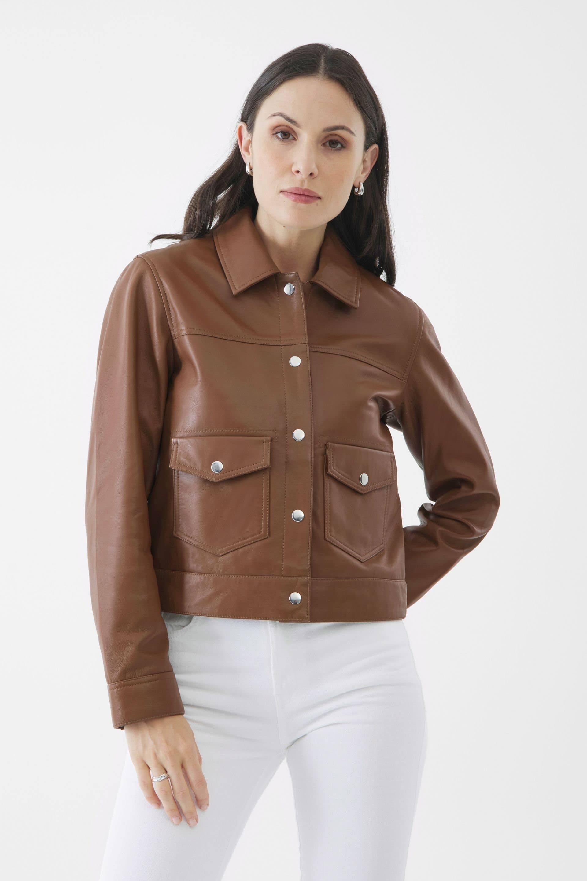 Bolongaro Trevor Bolongaro Trevor Camel Leather Trucker Jacket