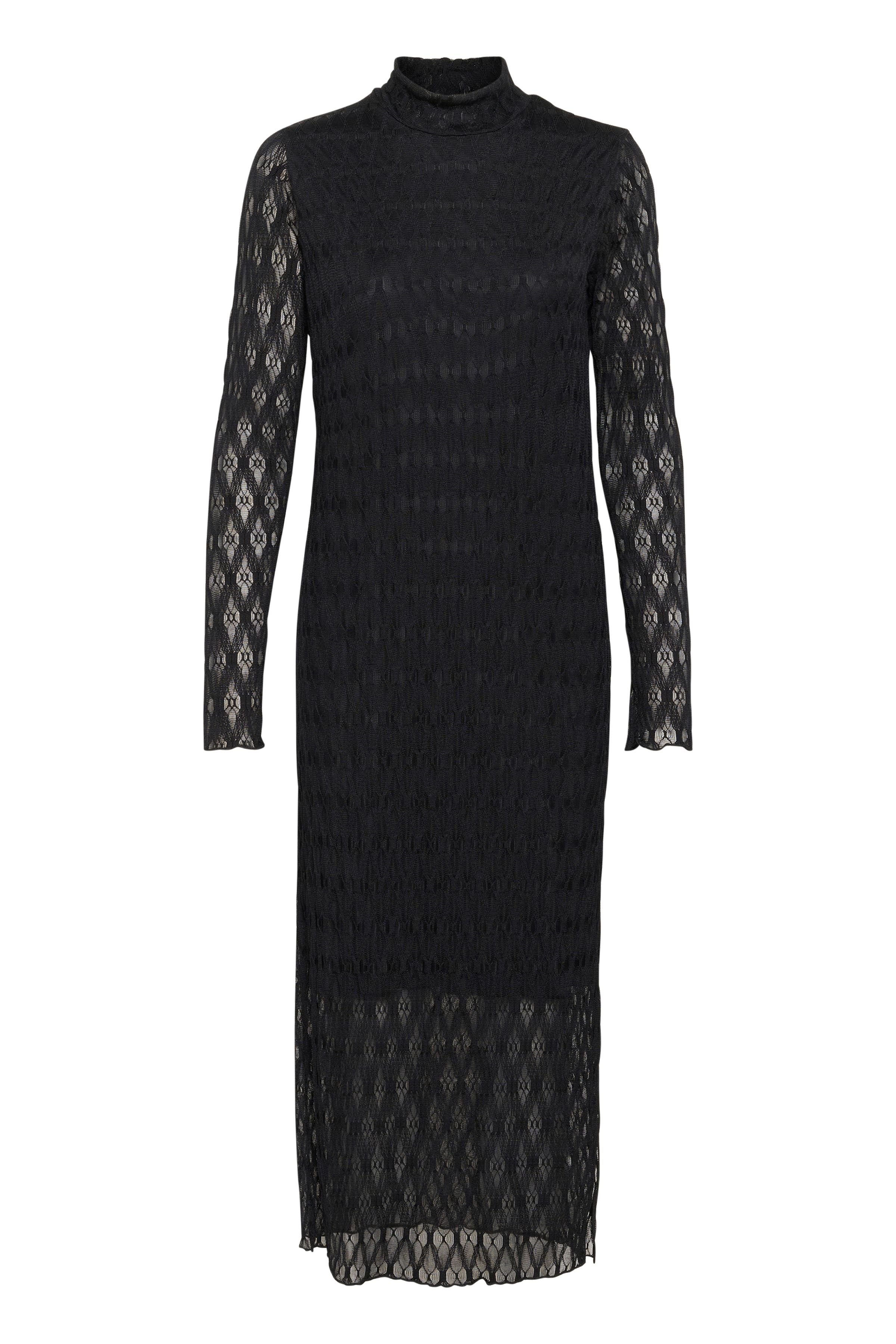 Saint Tropez Saint Tropez Women's HattieSZ Midi Dress Lace Long Sleeves in Black - 2