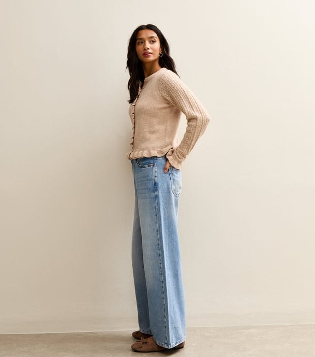 New Look Women's Petite Blue Low Rise Wide Leg Jeans New Look - 2