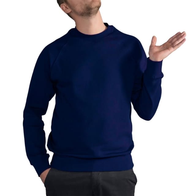 SG SG Men's Raglan Sleeve Crew Neck Sweatshirt in Navy - 2
