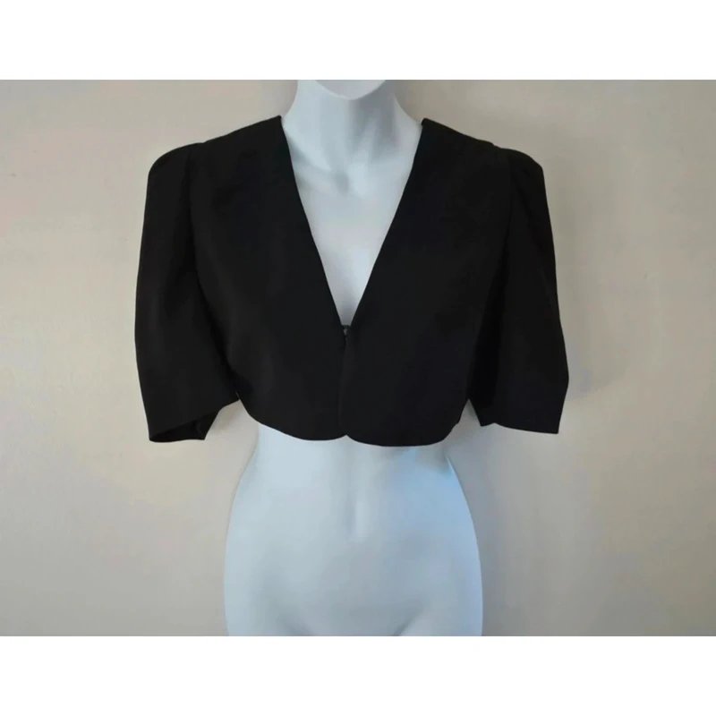 Moschino Moschino Boutique cropped short sleeve bolero blazer jacket UK size 14 - 1