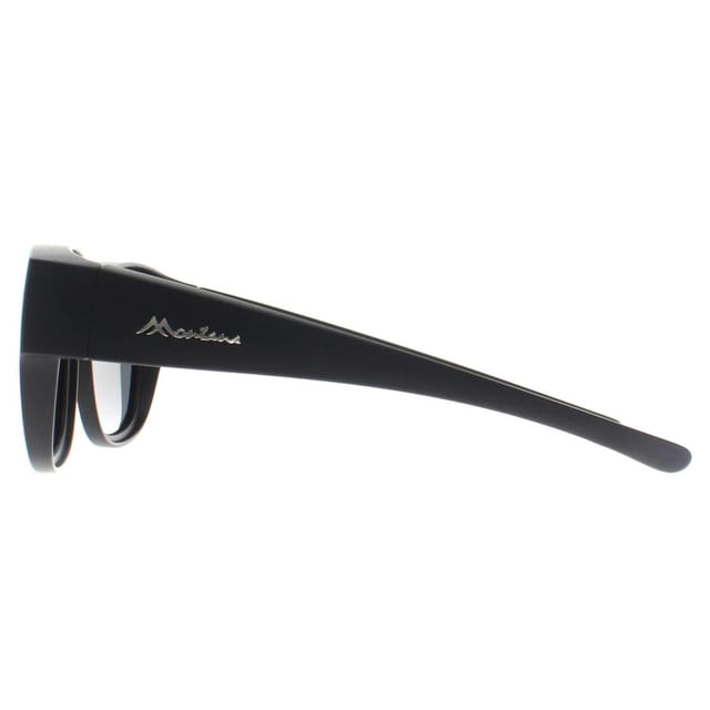 montana montana Men's Square Matte Black Smoke Polarized FO7 Fit Over Glasses Sunglasses - 3