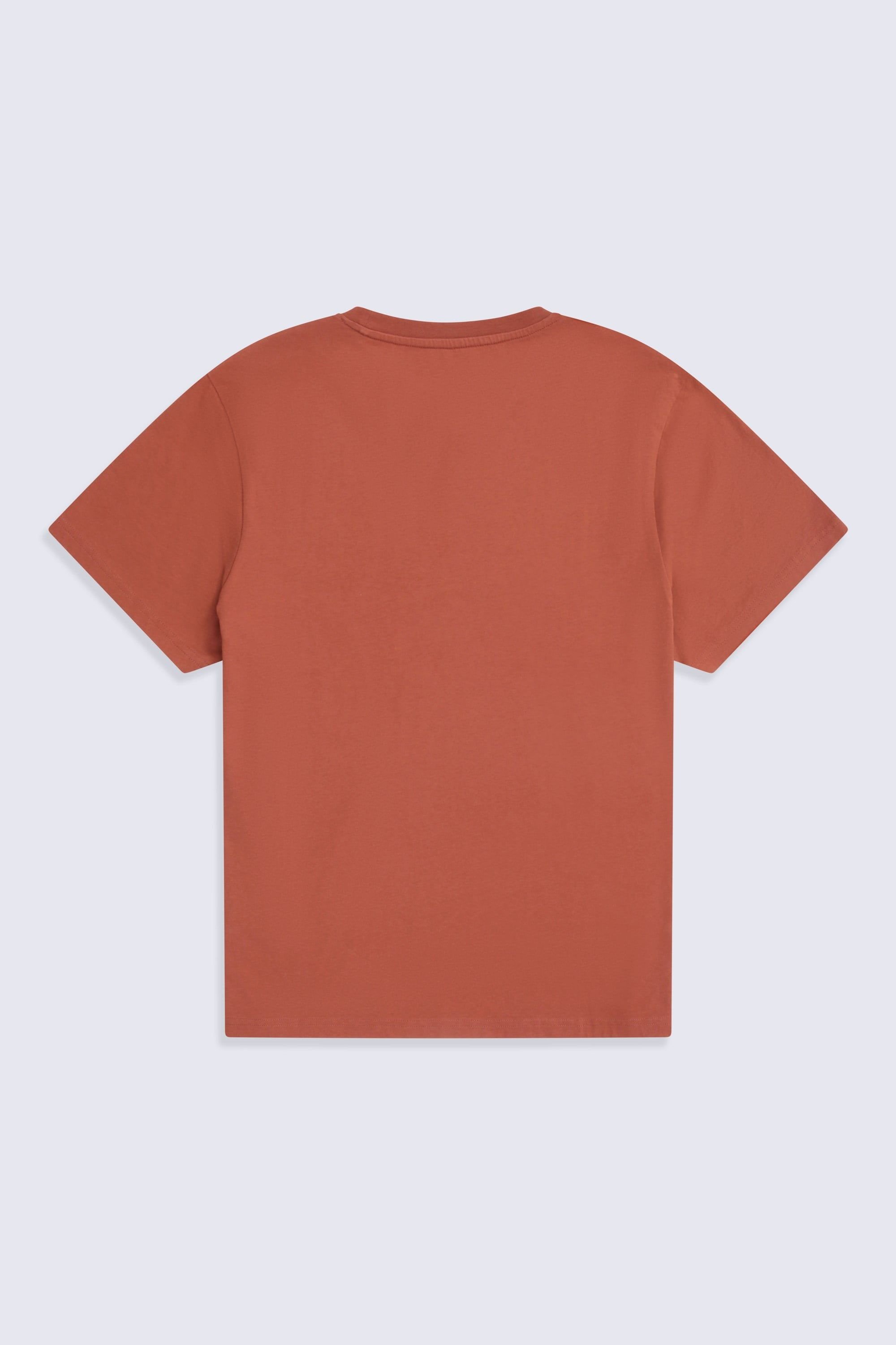 Animal Animal Men's 'Icon' Logo Print Lightweight Cotton Relaxed Fit Casual T-Shirt in Terracotta - 2