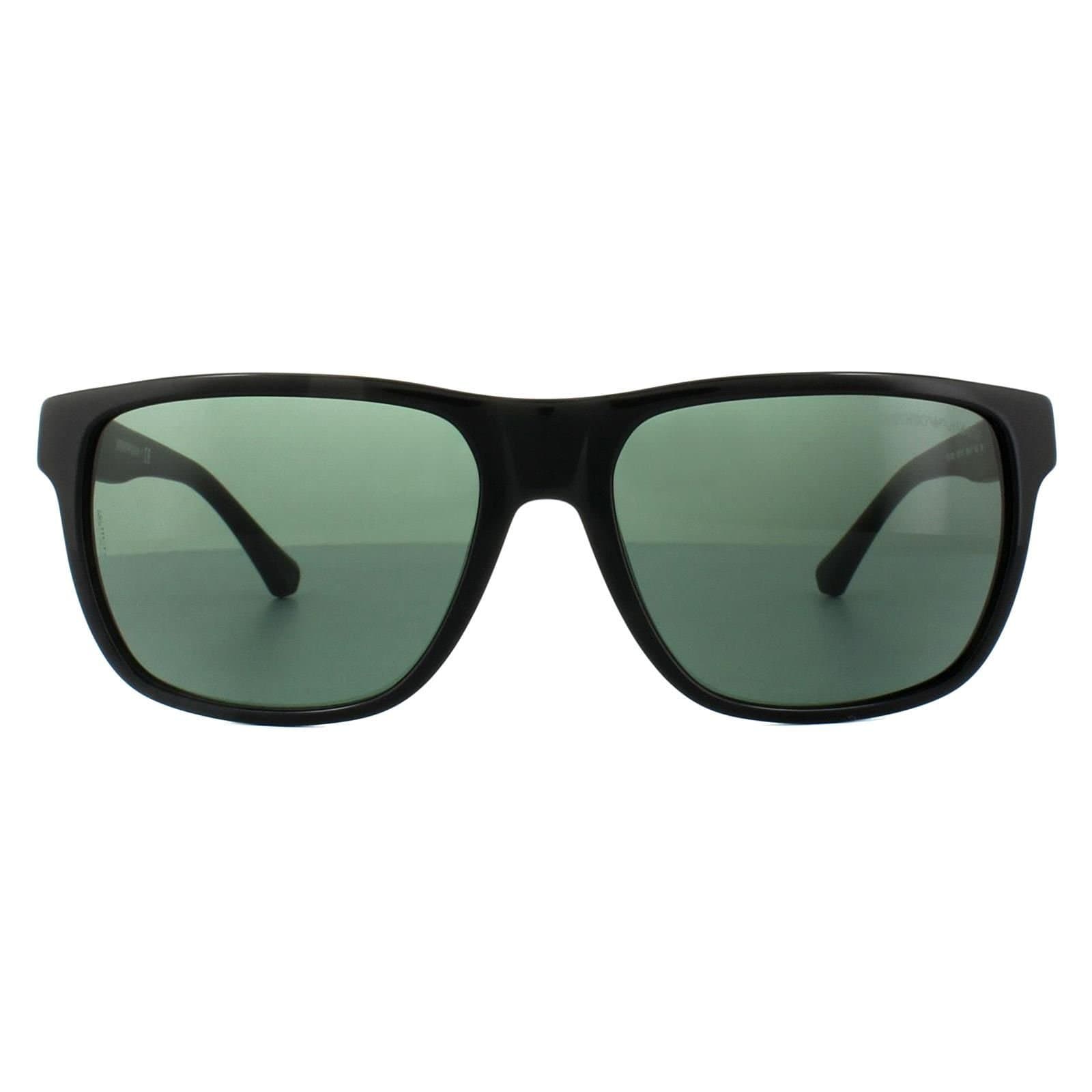 Emporio Armani Emporio Armani Men's Rectangle Black Grey Green Sunglasses