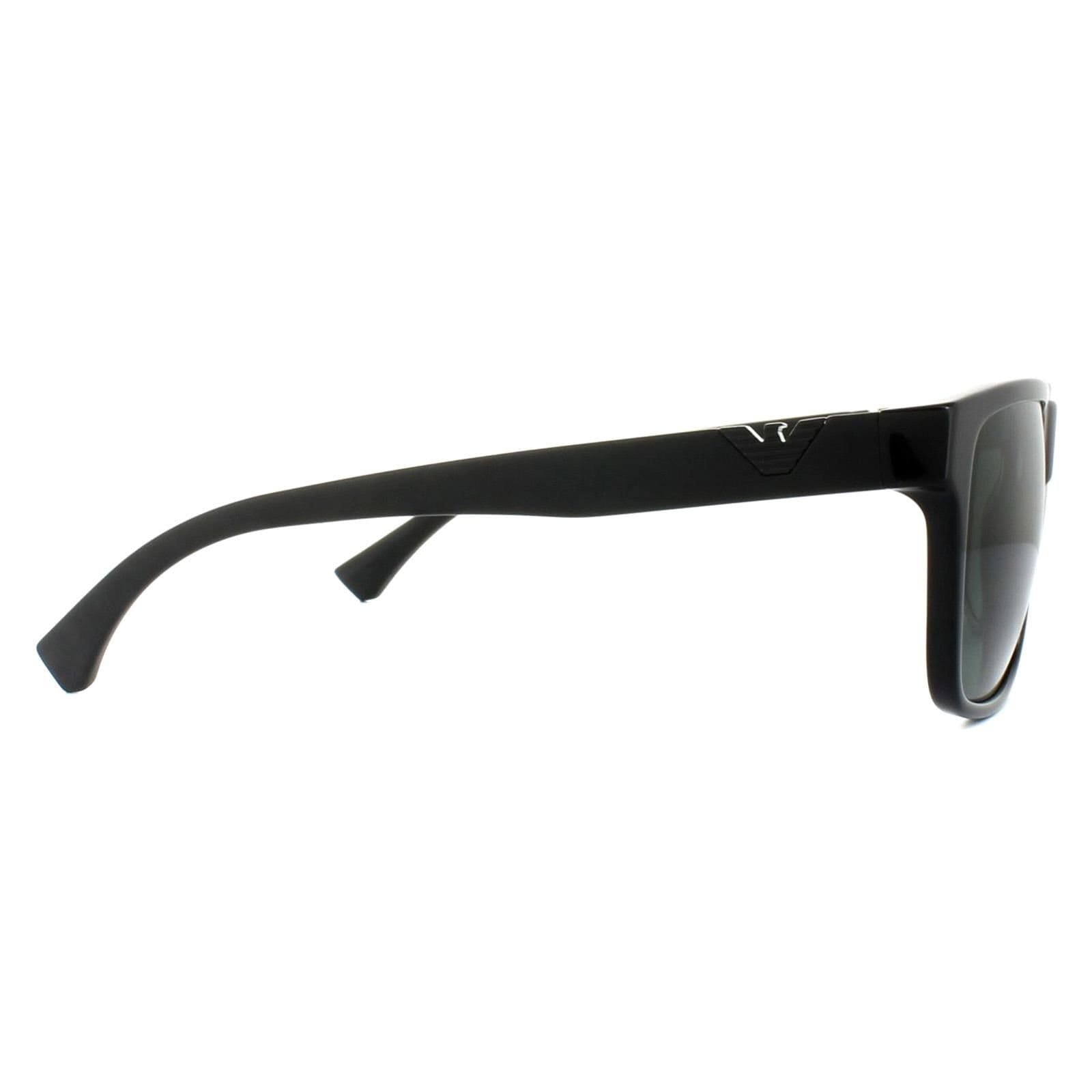 Emporio Armani Emporio Armani Men's Rectangle Black Grey Green Sunglasses - 4