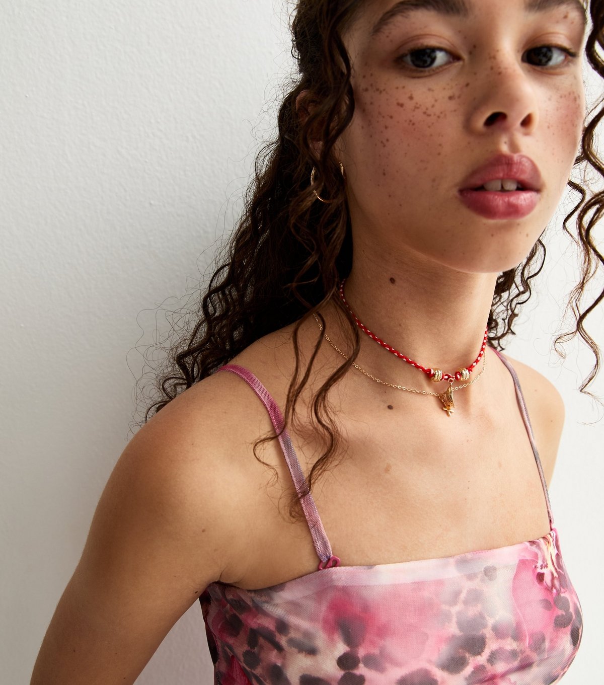 New Look Girls' Brown Animal Floral Print Mesh Mini Dress New Look - 4