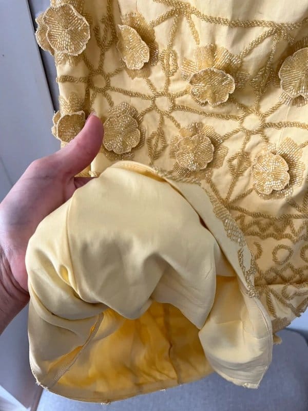 ASOS Design Yellow Embellished Mini Dress