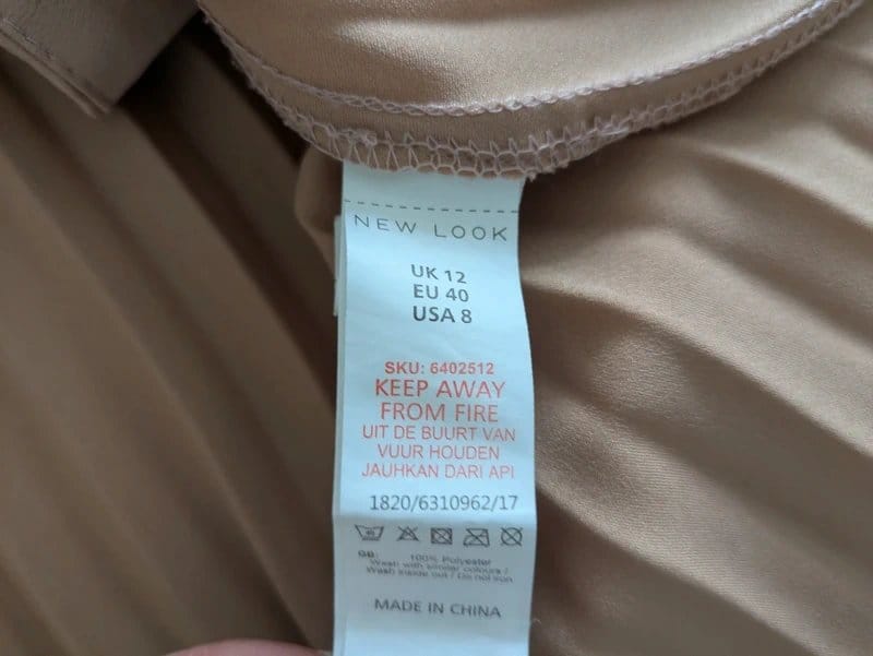 New Look New Look Women's Summer 3/4 Midi Length Pleated Skirt Lightweight Beige Peach Size 12 BNWOT £35 - 1