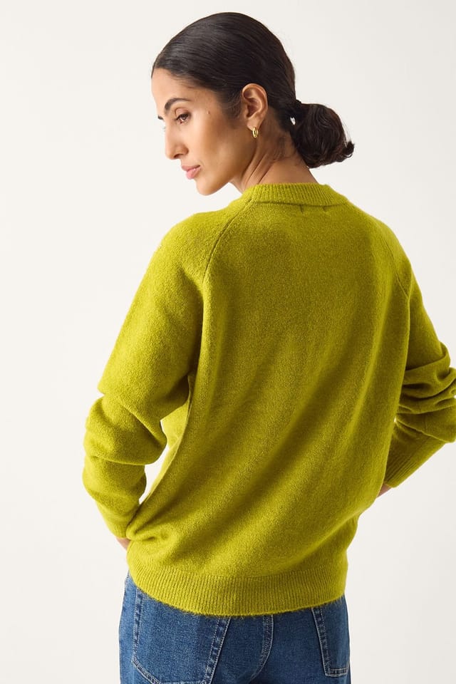 Monsoon Monsoon Women's Samara Sequin Collar Jumper Green - 2