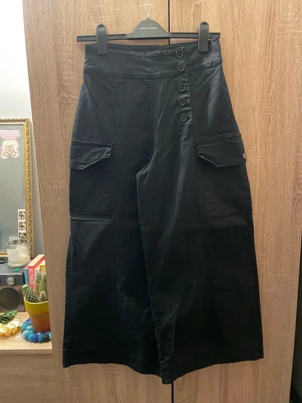 ASOS Black wide leg cargo pants