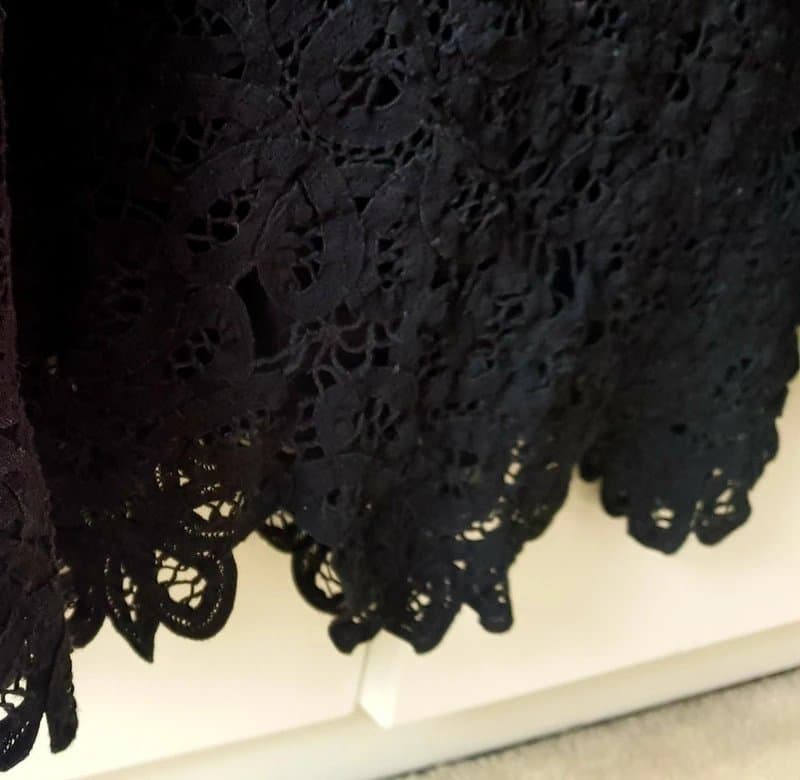 Marks & Spencer Black heavy lace skirt