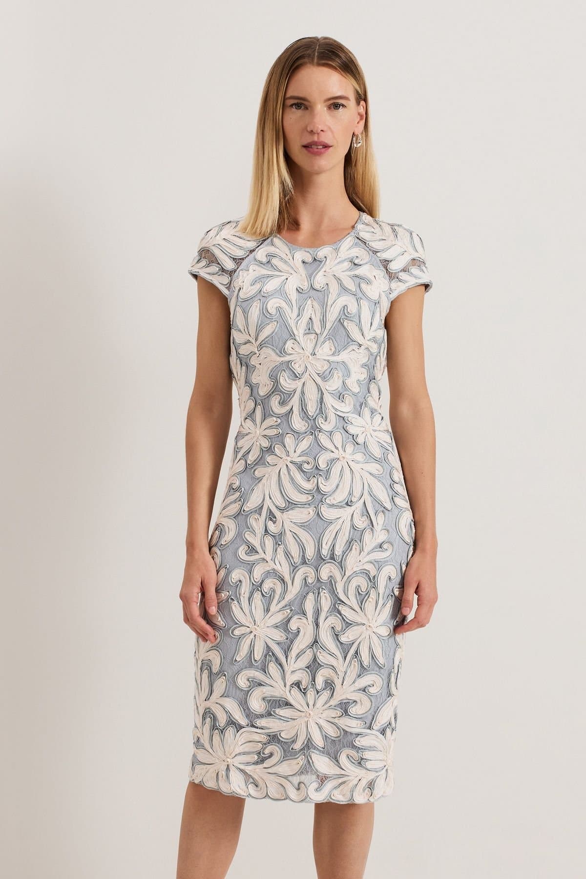 Phase Eight Phase Eight Women's Karima Tapework Midi Dress in Cream