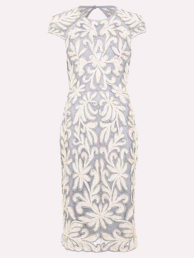 Phase Eight Phase Eight Women's Karima Tapework Midi Dress in Cream - 2