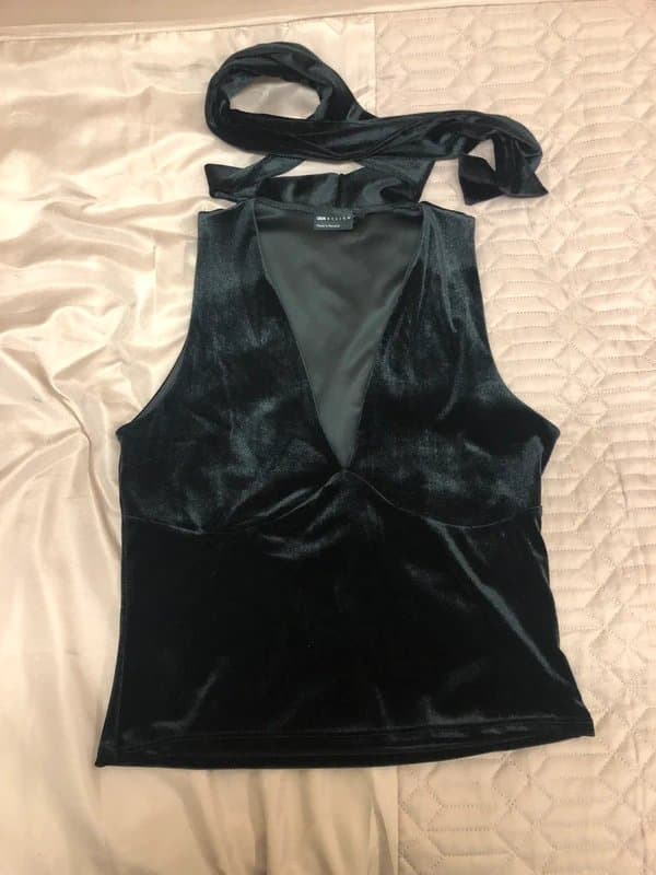ASOS Black Velvet top