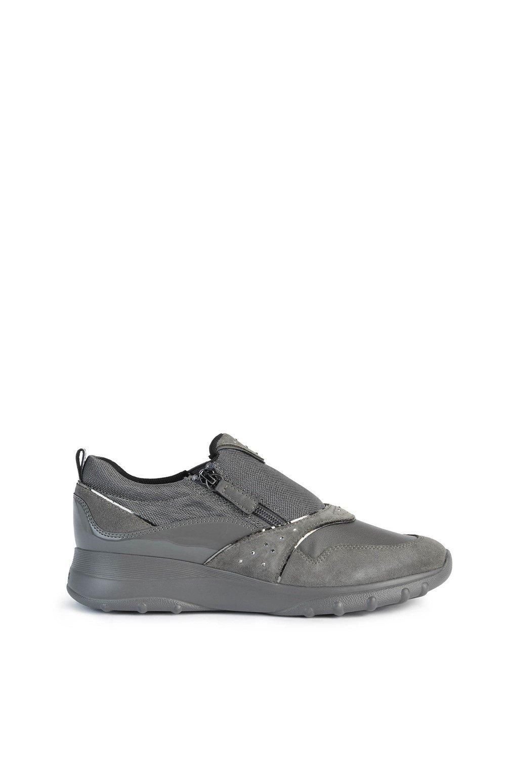 Geox Geox Women's Dark Grey 'D Zosma B' Suede Sneakers - 4