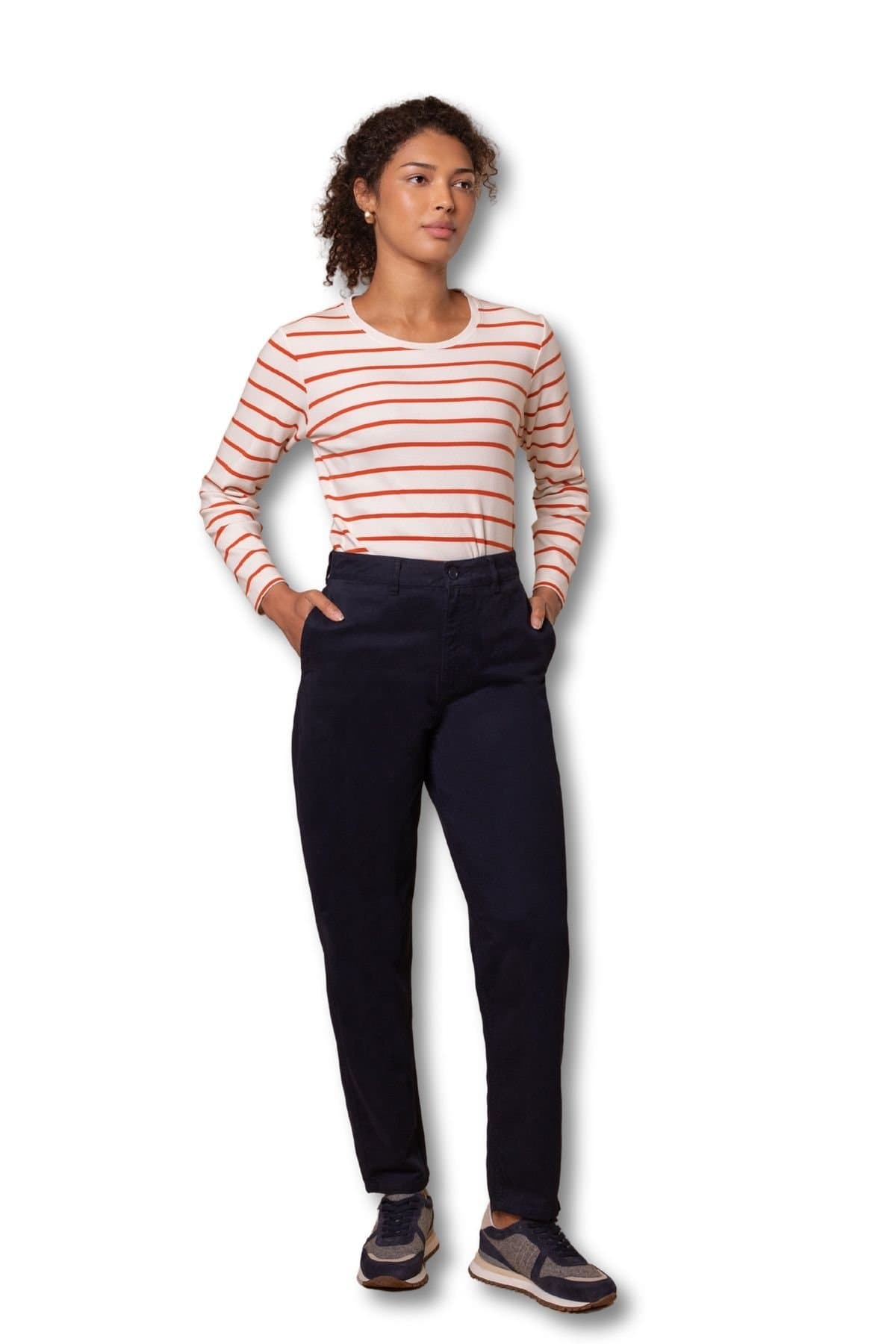 Celtic & Co Celtic & Co Dark Navy Cotton-Rich Barrel Leg Pants