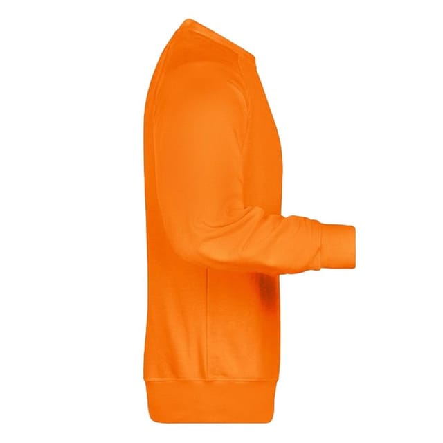 James and Nicholson James and Nicholson Men's Plain Sweatshirt in Orange - 3