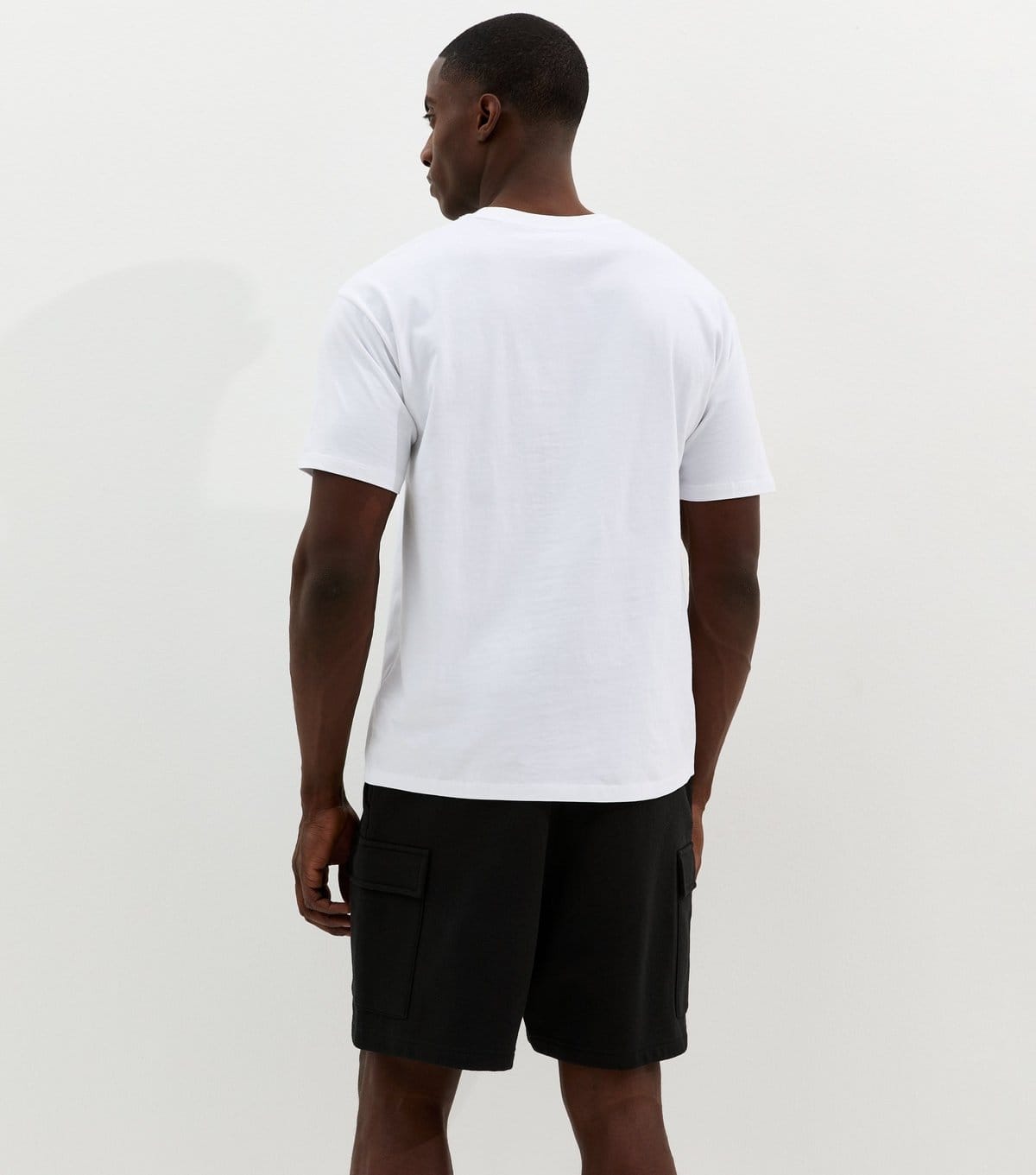 New Look Men's Black Regular Jersey Cargo Shorts New Look - 4