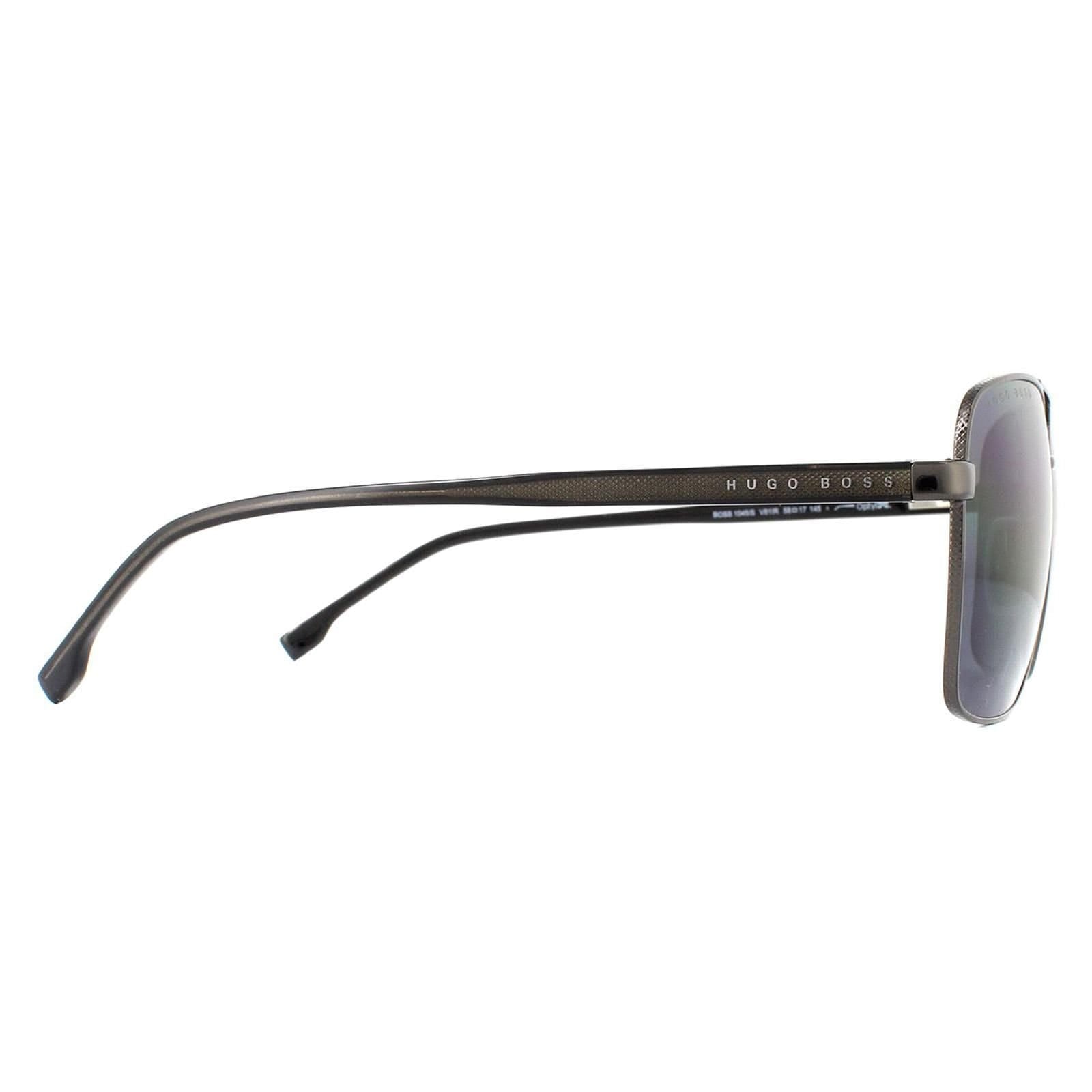 Hugo Boss Hugo Boss Men's Aviator Dark Ruthenium Black Grey BOSS 1045/S - 4