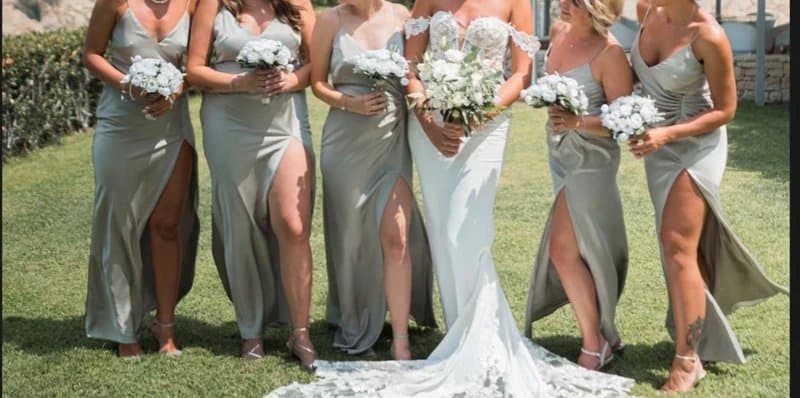 ASOS Asos edition Ruched Bodice Drape bridesmaids Maxi Dress - Size UK 10