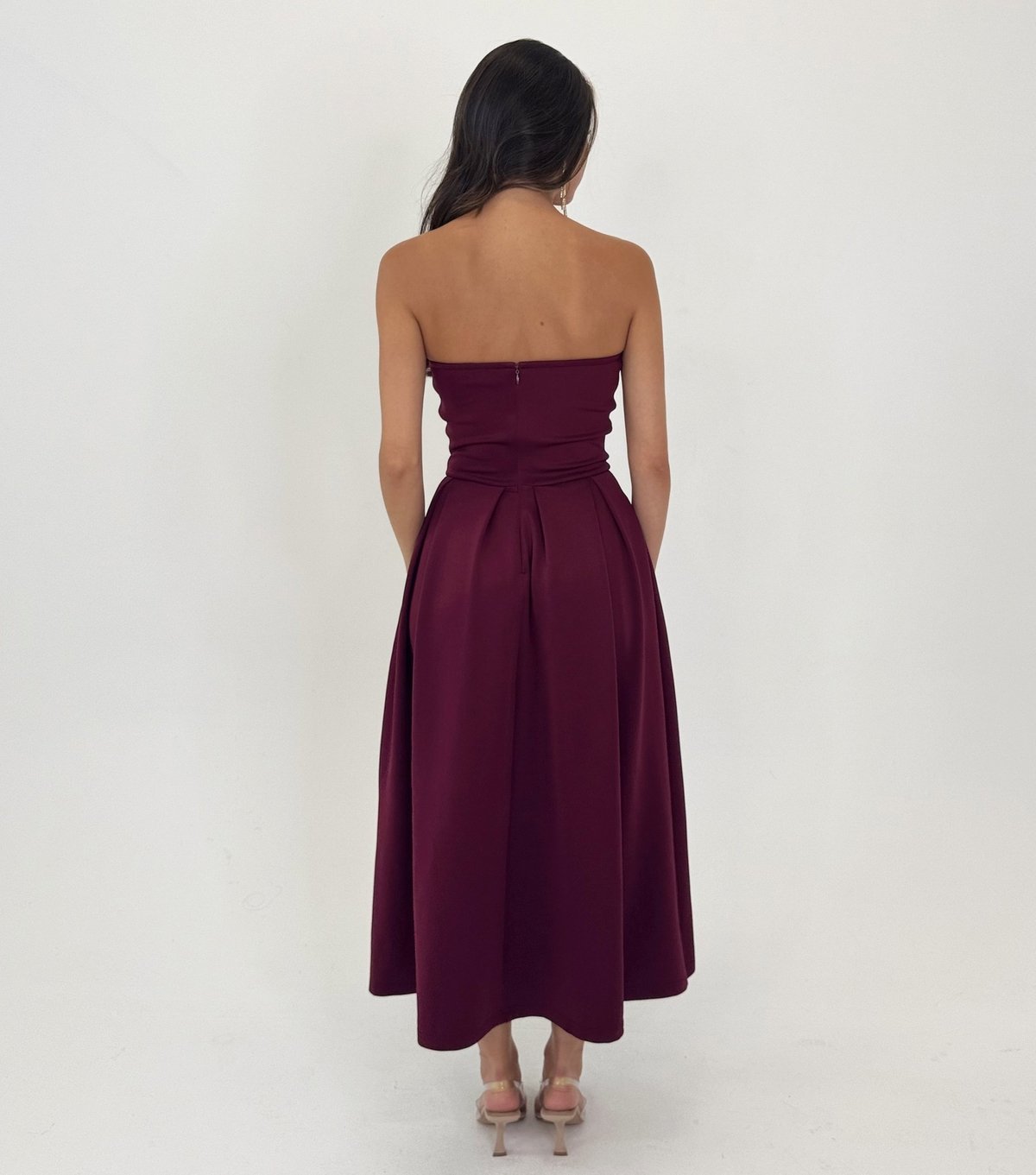 AX Paris Women's Dark Purple Strapless Midi Dress AX Paris New Look - 3