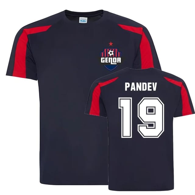 Genoa Genoa Men's Goran Pandev Sports Training Jersey in Blue - 2