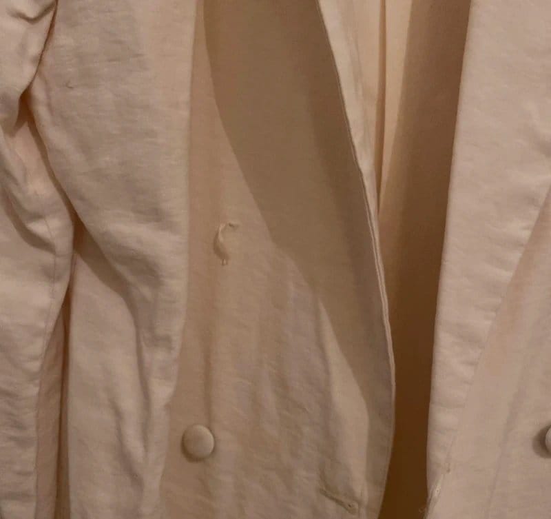 PLT Cream Linen Oversized Longline Blazer