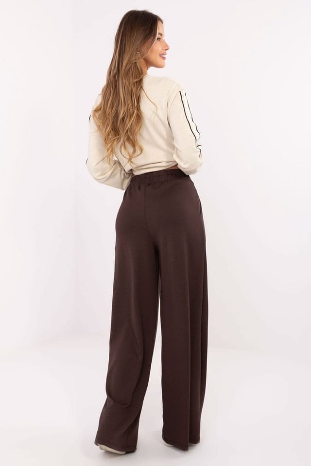 Love Lace Love Lace Women's Palazzo Style Sweatpants Tracksuit Trousers in Brown - 3