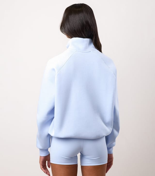 Gym King Women's Light Blue 365 Logo Embroidered Raglan Sleeve Sweatshirt Gym King New Look - 3