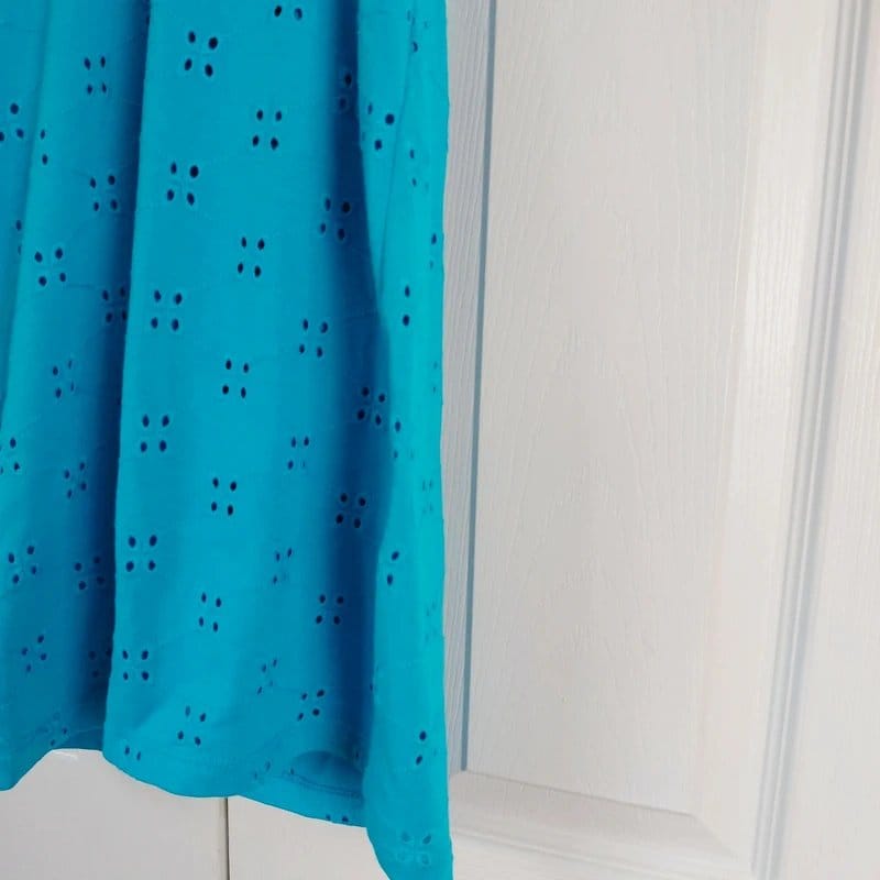 ASOS Asos blue broderie anglaise halter neck dress size 8 worn a few times. - 1