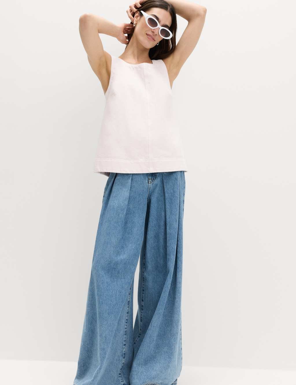 Marks & Spencer M&S Denim Tank Top Peach - 2