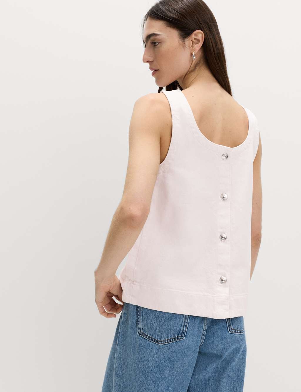 Marks & Spencer M&S Denim Tank Top Peach - 3