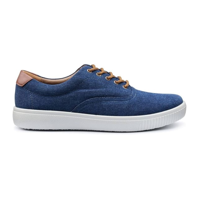 Hotter Hotter Men's 'Rowan' Dual-Fit Canvas Shoes in Dark Blue - 2