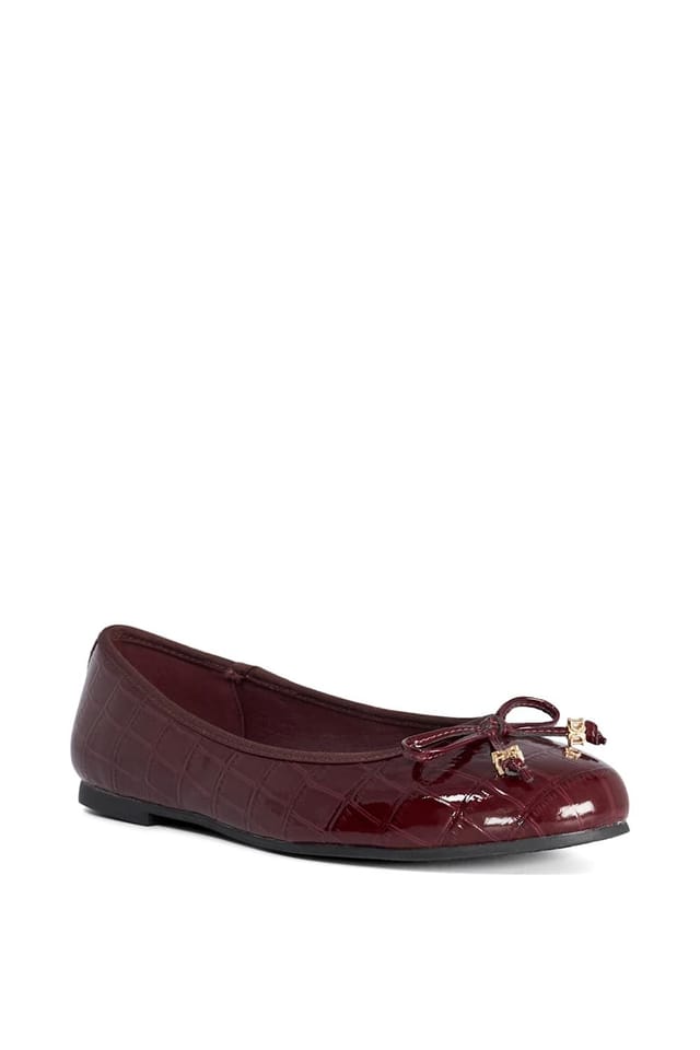 Dune London Dune London Women's 'Harped' Ballet Pumps in Red - 2