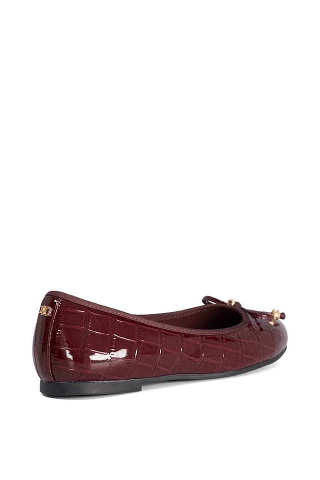 Dune London Dune London Women's 'Harped' Ballet Pumps in Red - 3