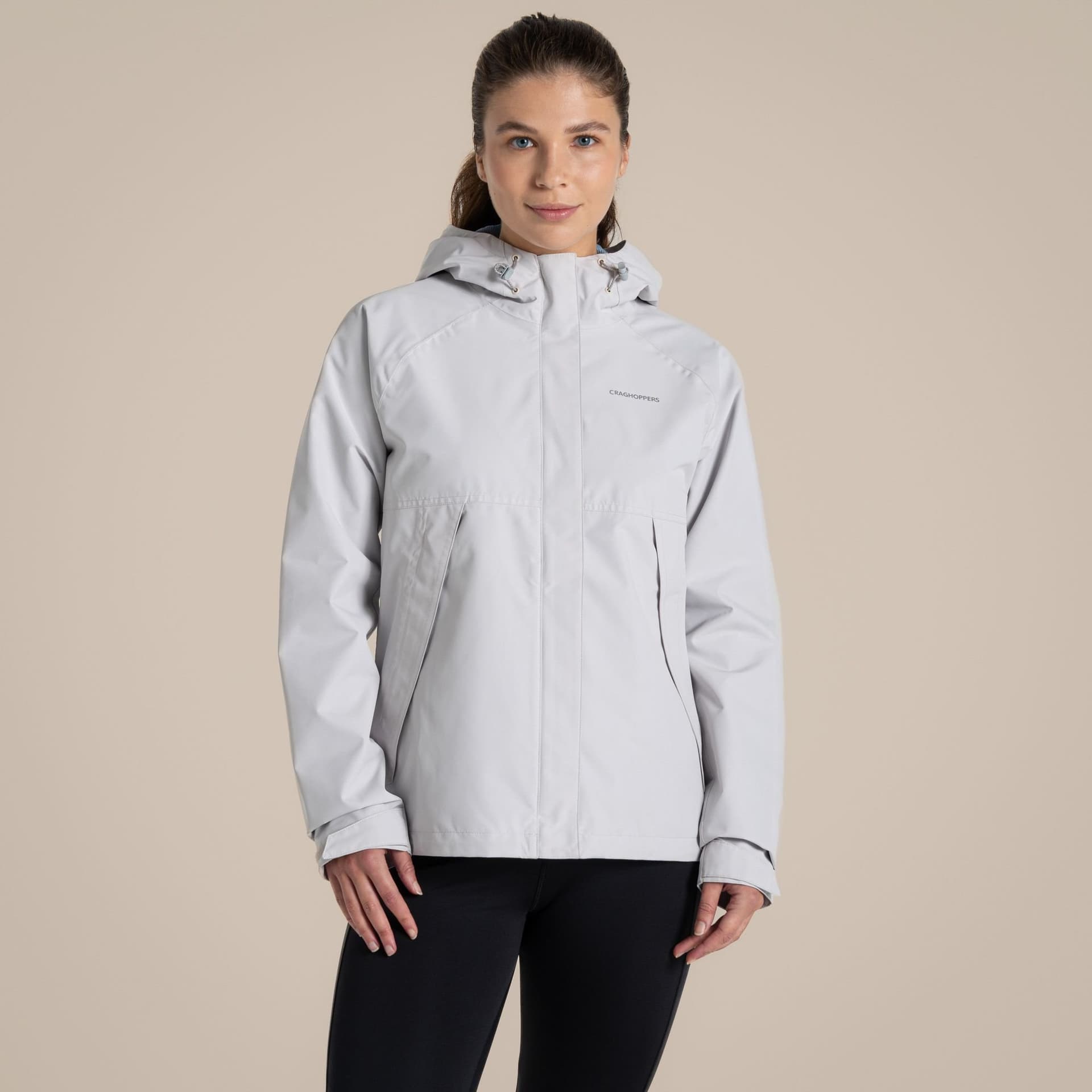 Craghoppers Craghoppers Women's Ossus Waterproof Jacket in Light Grey
