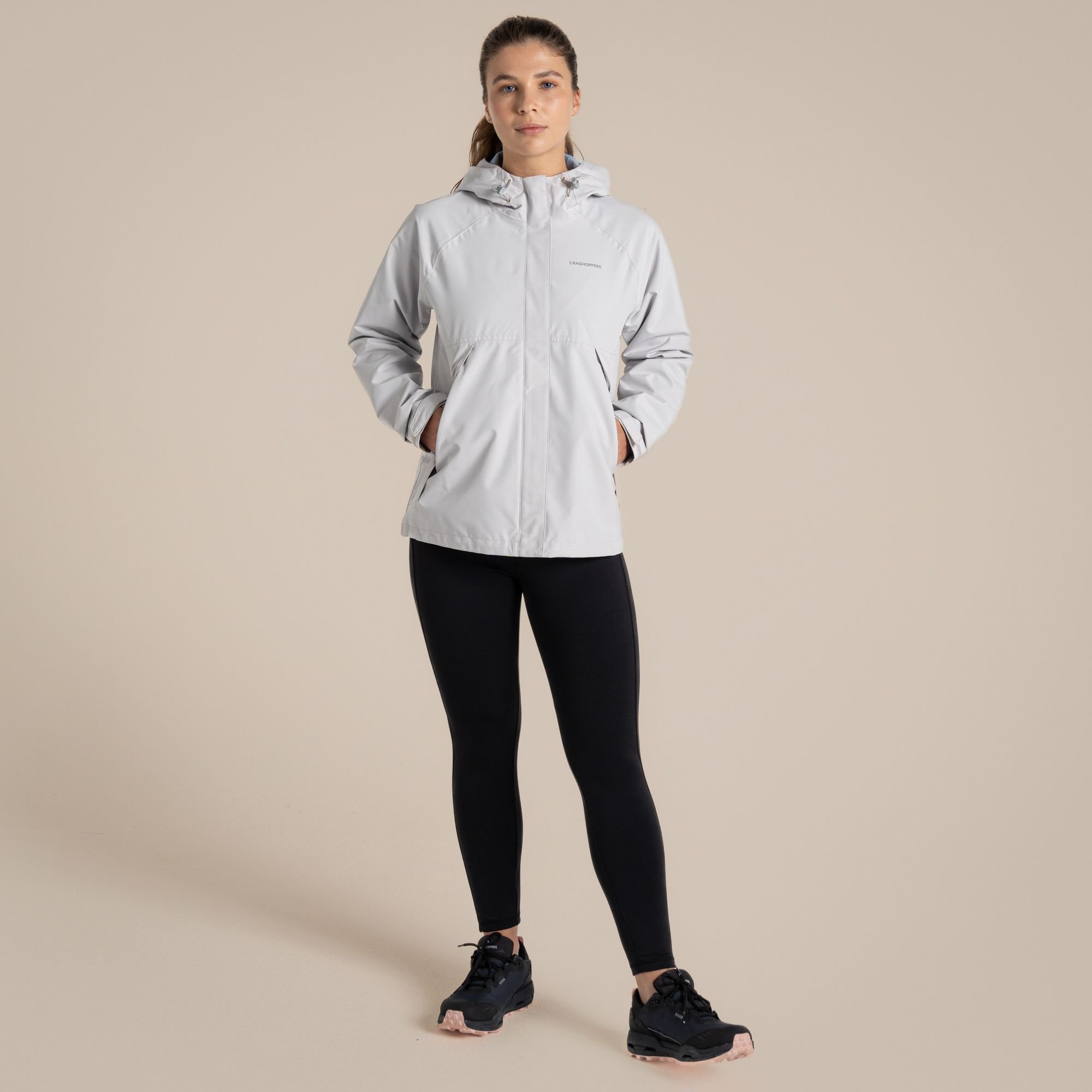 Craghoppers Craghoppers Women's Ossus Waterproof Jacket in Light Grey - 3