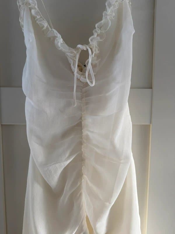 Bershka Bershka ivory/cream chiffon dress Size XS  brand new with tags.