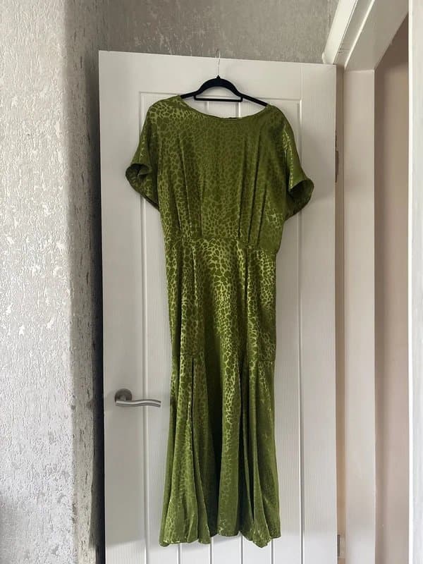 Never Fully Dressed Never Fully Dressed Green Leopard Dress