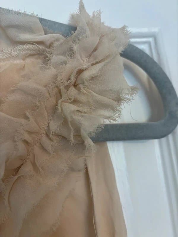 ASOS Cream sheer frill asos top/ dress  from y2k size 16