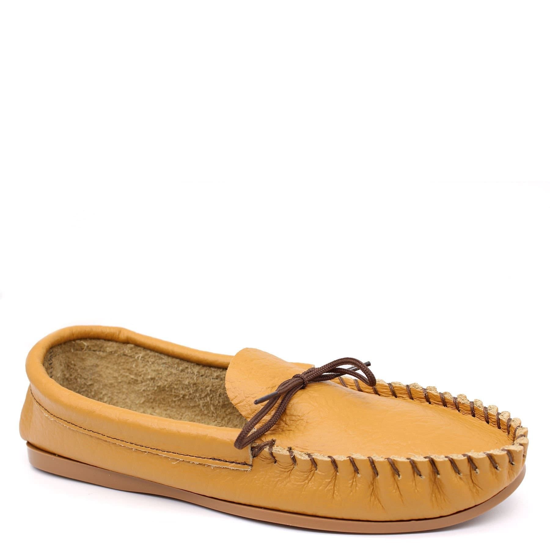 Coopers Coopers Men's Leather Moccasin Slippers in Tan