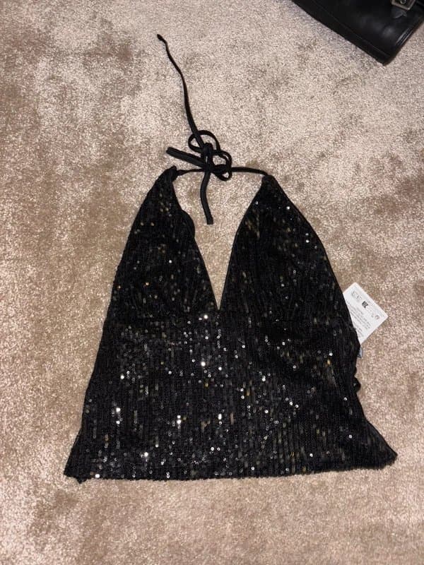 ASOS Black sequin top