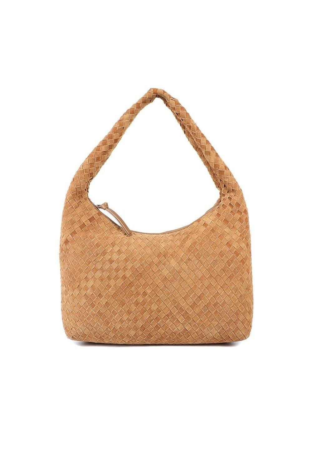 Jones Bootmaker Jones Bootmaker Women's Waverely Leather Shoulder Bag in Tan