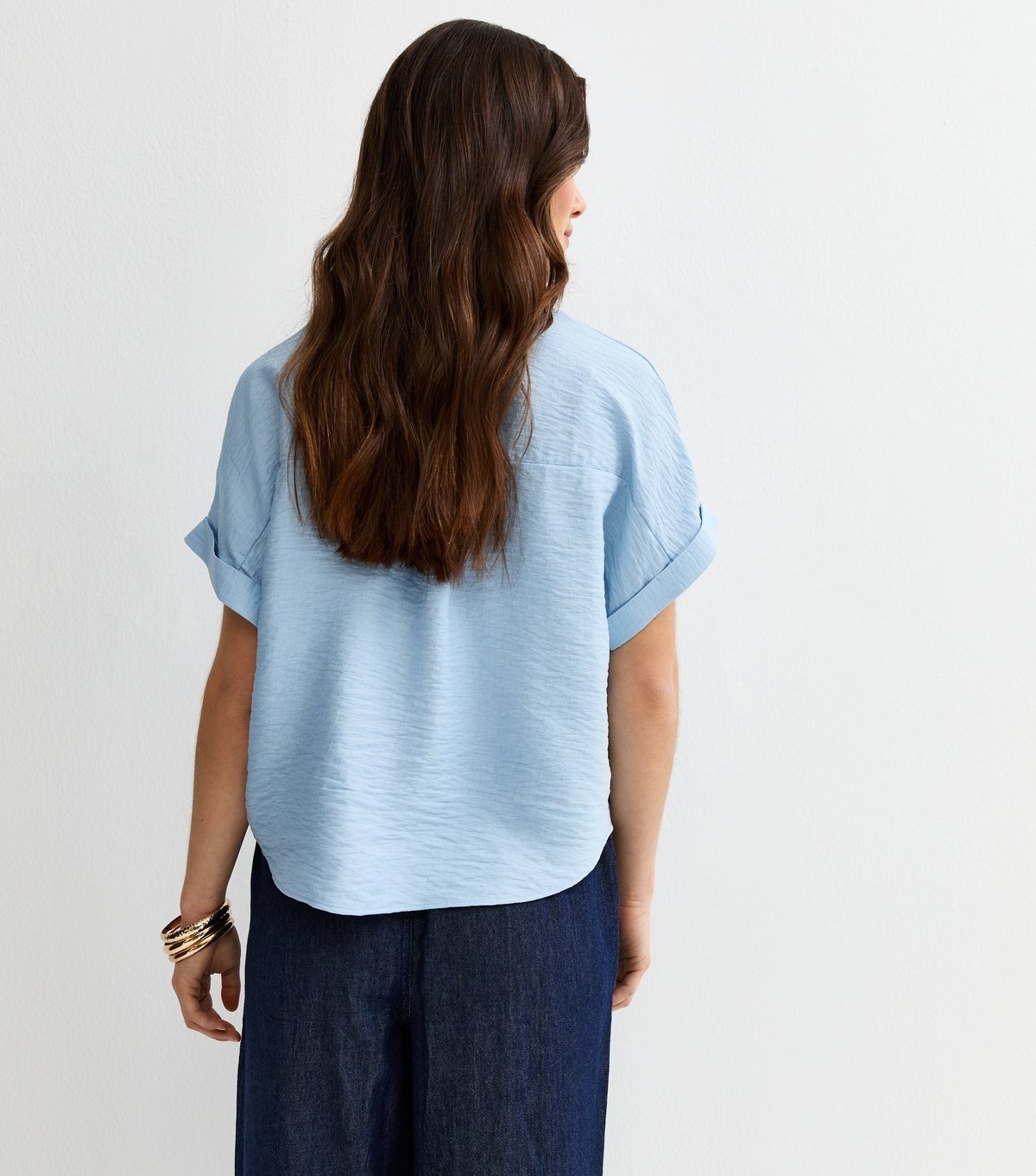 New Look Women's Petite Blue Short Sleeve Shirt New Look - 4