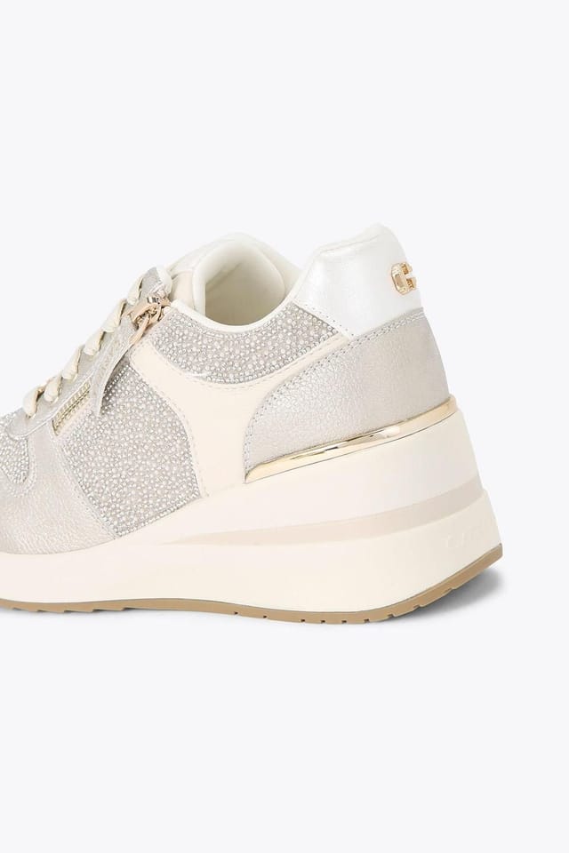 Carvela Carvela Women's 'High Rise' Trainers in Silver - 3