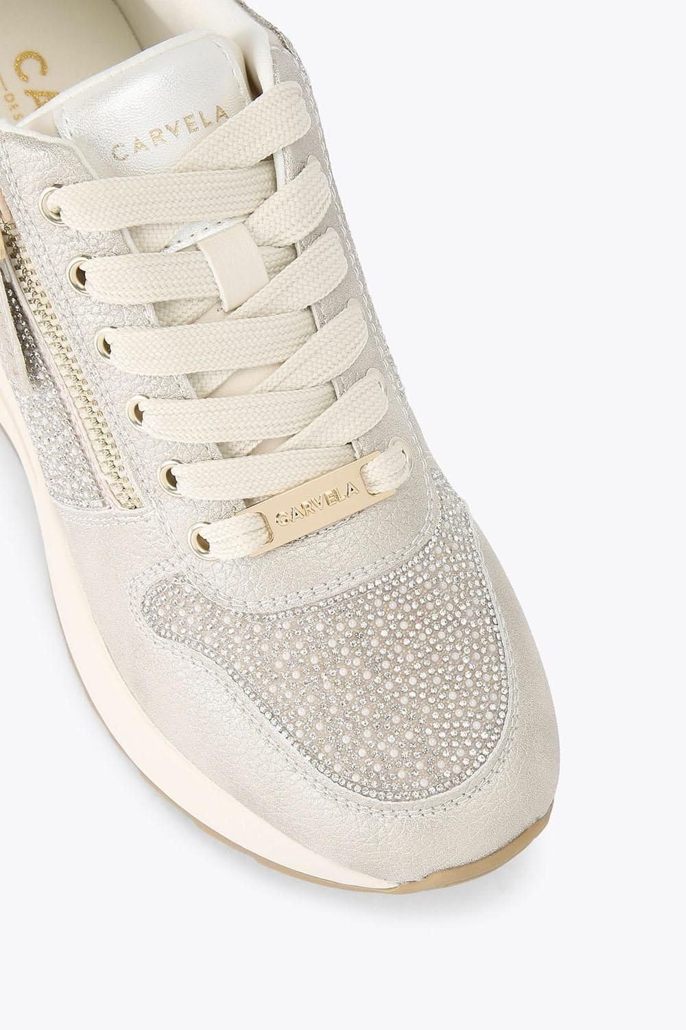 Carvela Carvela Women's 'High Rise' Trainers in Silver - 4