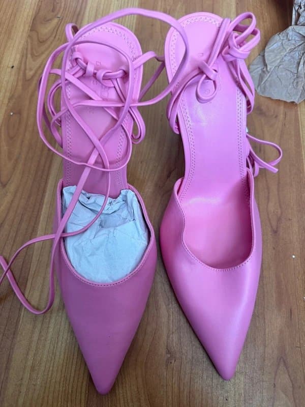 ASOS Design New Stunning Candy Pink Strappy Courts