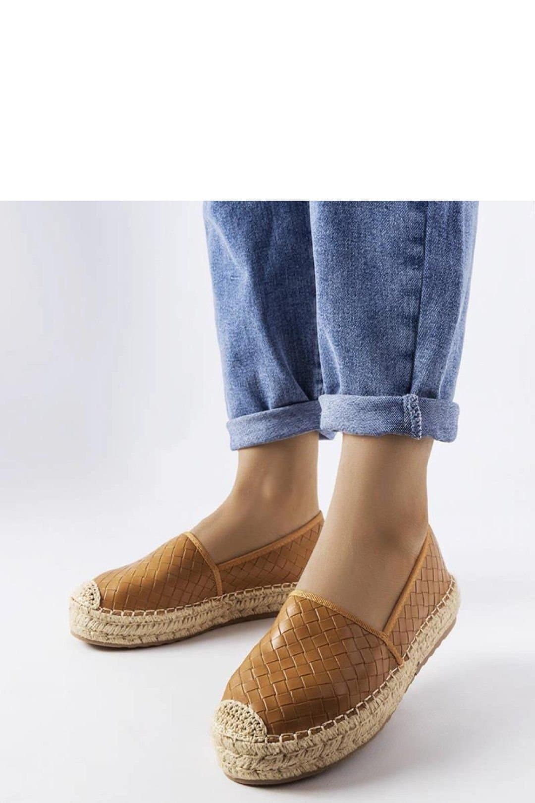 Love Lace Love Lace Women's Espadrille Slip On with Embossed Detail & Low Heel Comfort in Brown