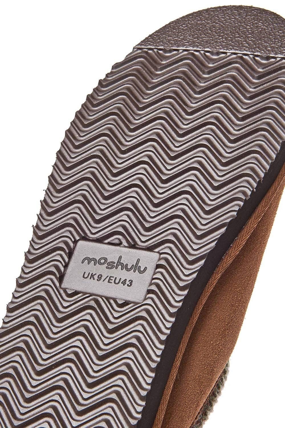 Moshulu Moshulu Men's 'Seathorn' Leather Sheepskin Mule Slippers in Tan - 4